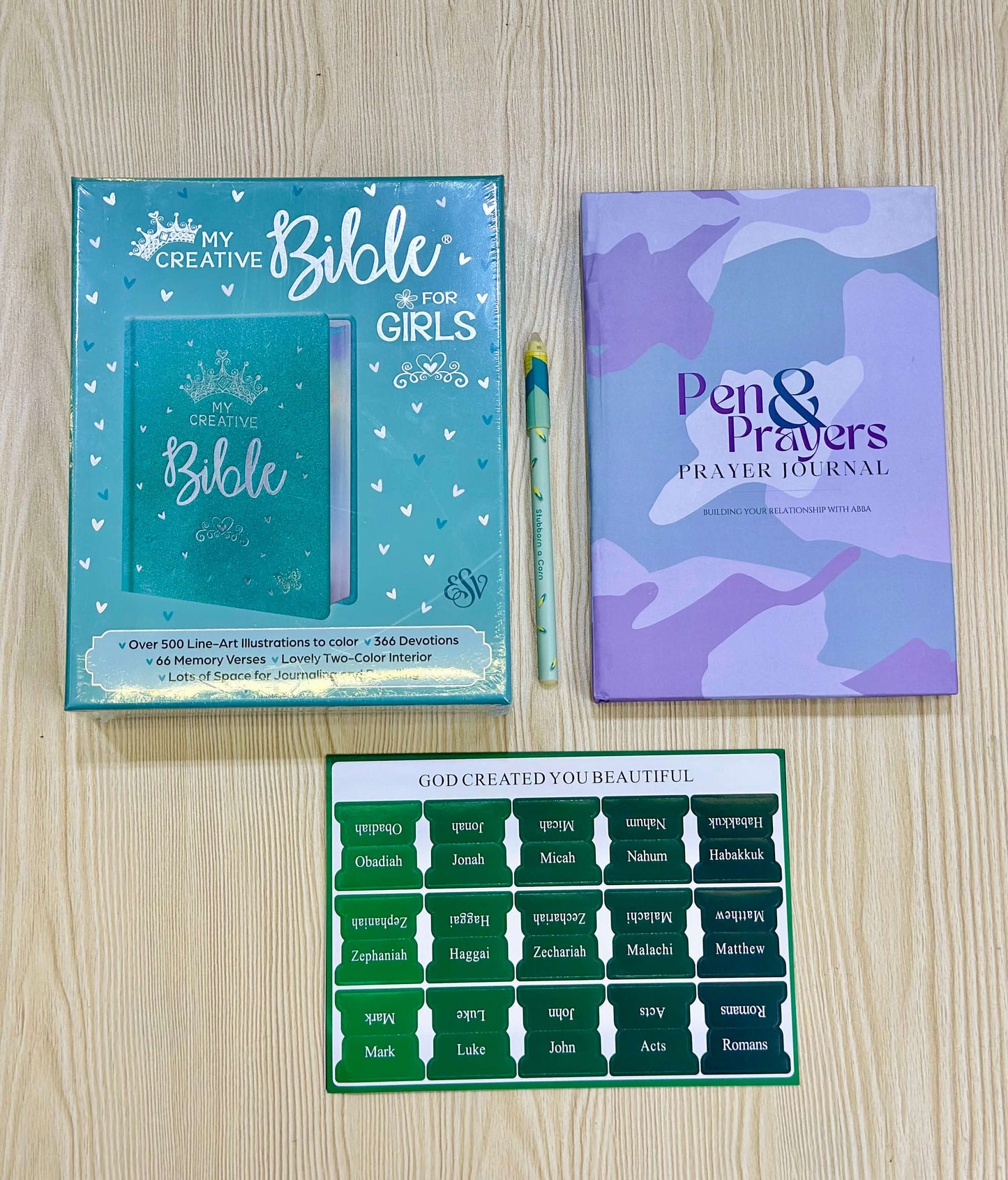 My Creative Bible for Girls Bundle | Bible, Prayer Journal, Bible Index & Erasable Pen
