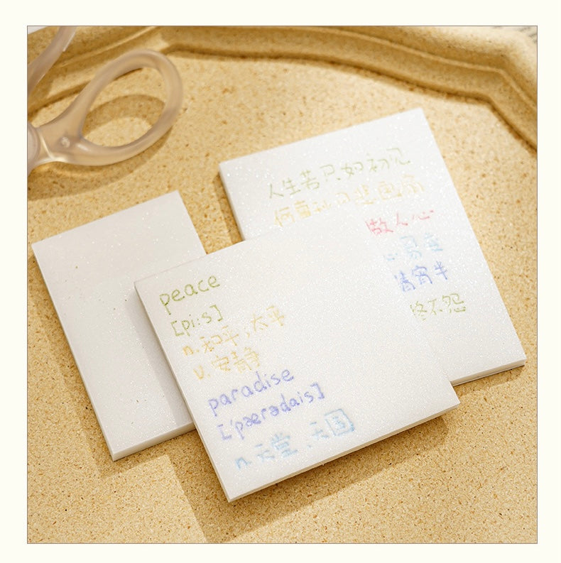 Transparent, 3 Sizes Clear Sticky Notes Pads, Waterproof Self-Adhesive Translucent See Through Sticky Notes for Annotating