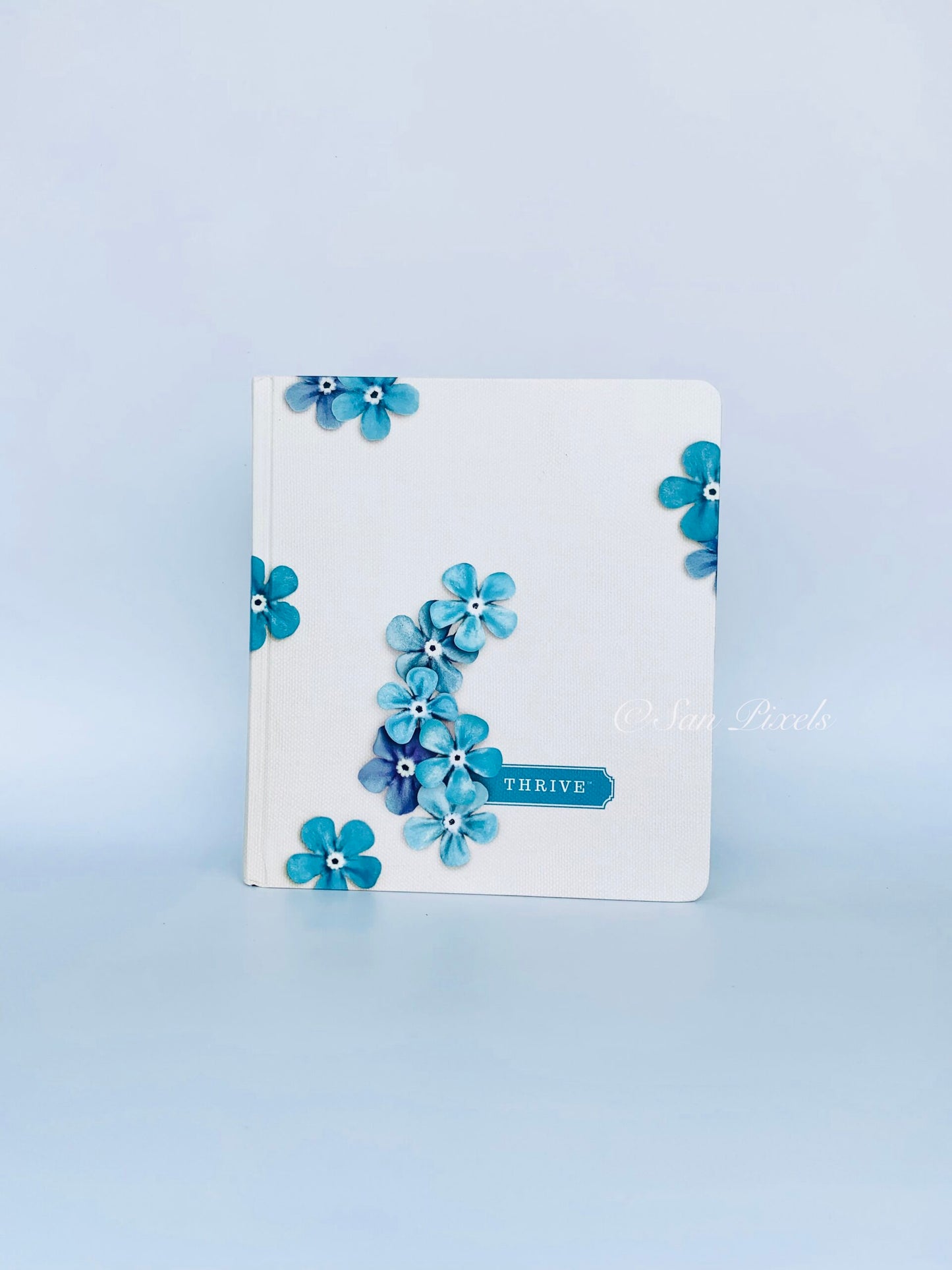 NLT THRIVE Creative Journaling Devotional Bible (Hardcover, Sky Blue)