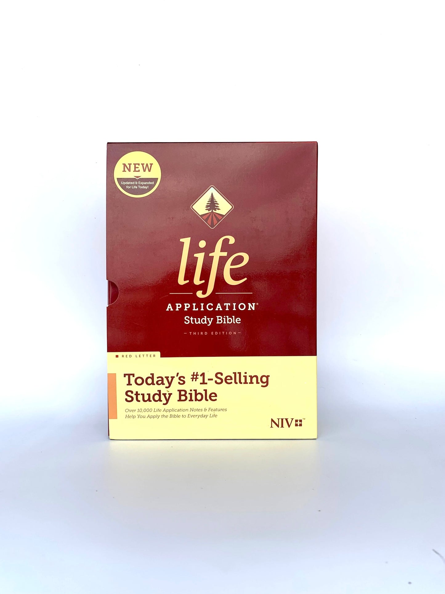 NIV Life Application Study Bible, Third Edition (Red Letter, Hardcover, RED Color)