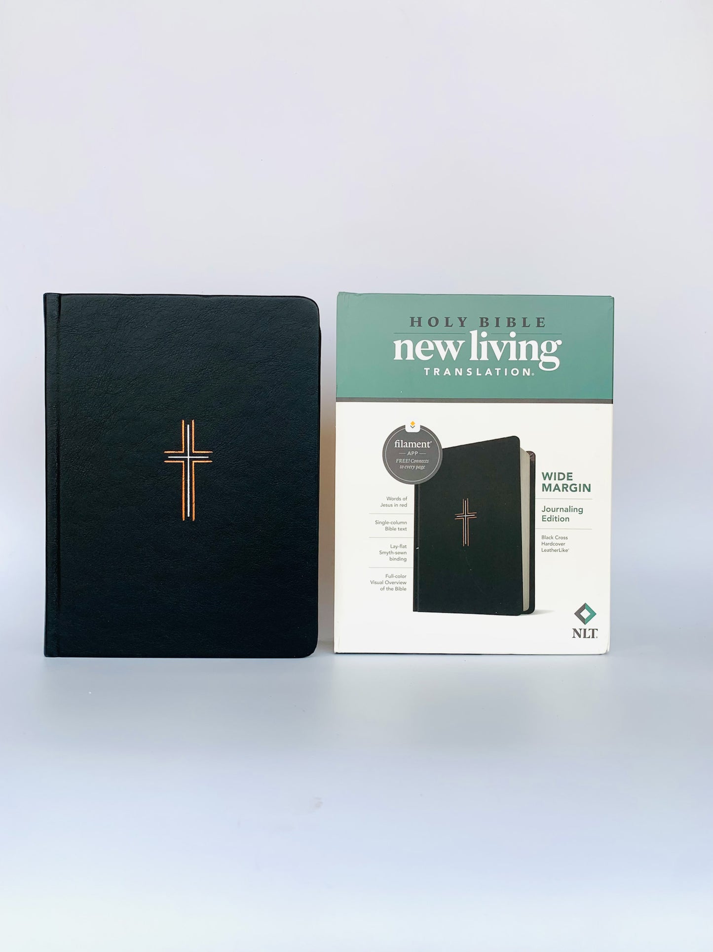 NLT Wide Margin Bible, Filament-Enabled Edition (Genuine Leather, Black)