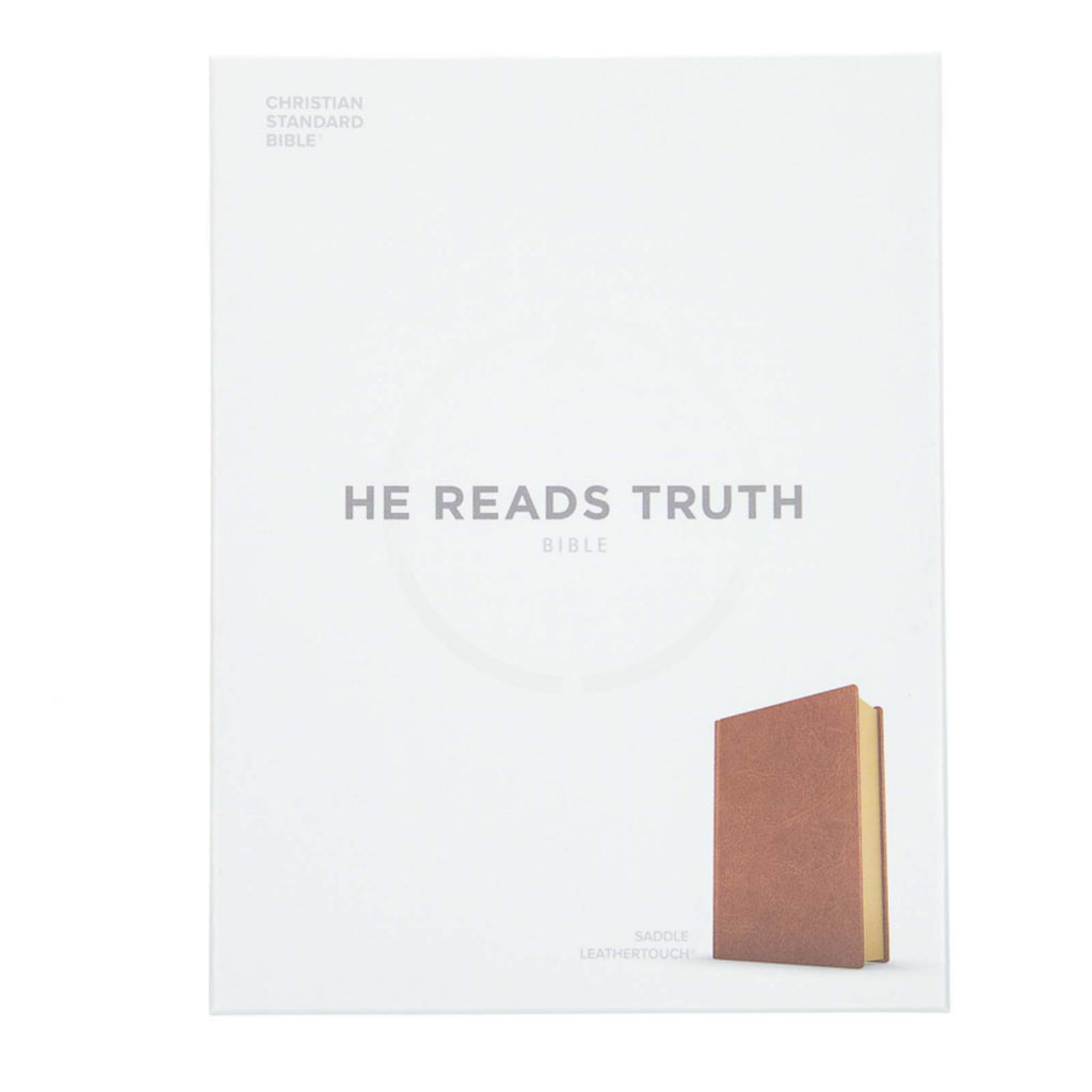 CSB He Reads Truth Bible, Saddle LeatherTouch