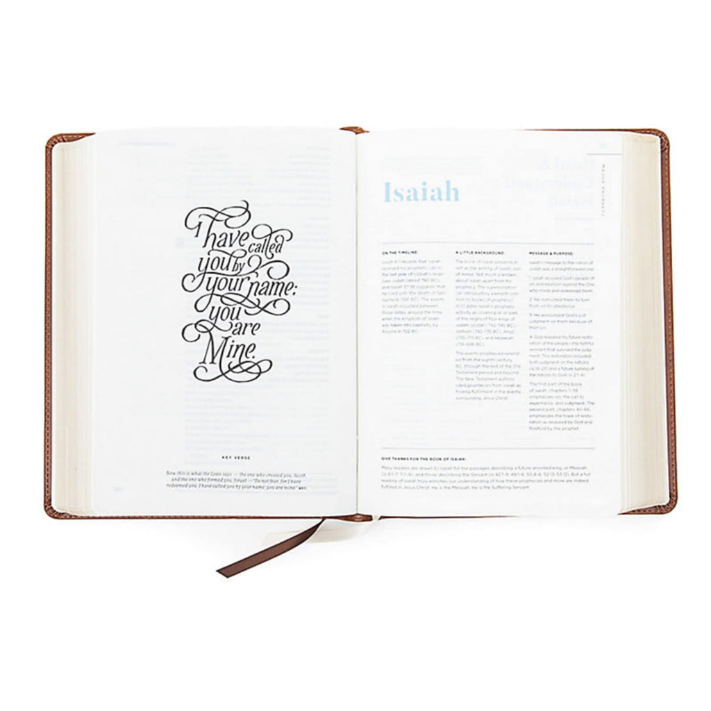 CSB He Reads Truth Bible, Saddle LeatherTouch