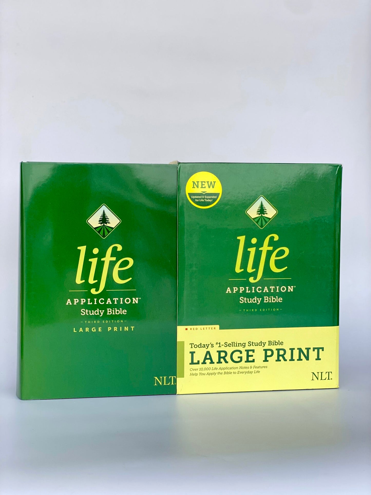 NLT Life Application Study Bible, Third Edition, Large Print (Hardcover, Red Letter, GREEN Color)