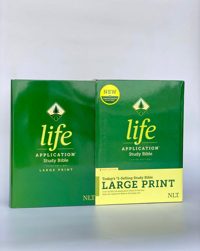 NLT Life Application Study Bible, Third Edition, Large Print (Hardcover, Red Letter, GREEN Color)