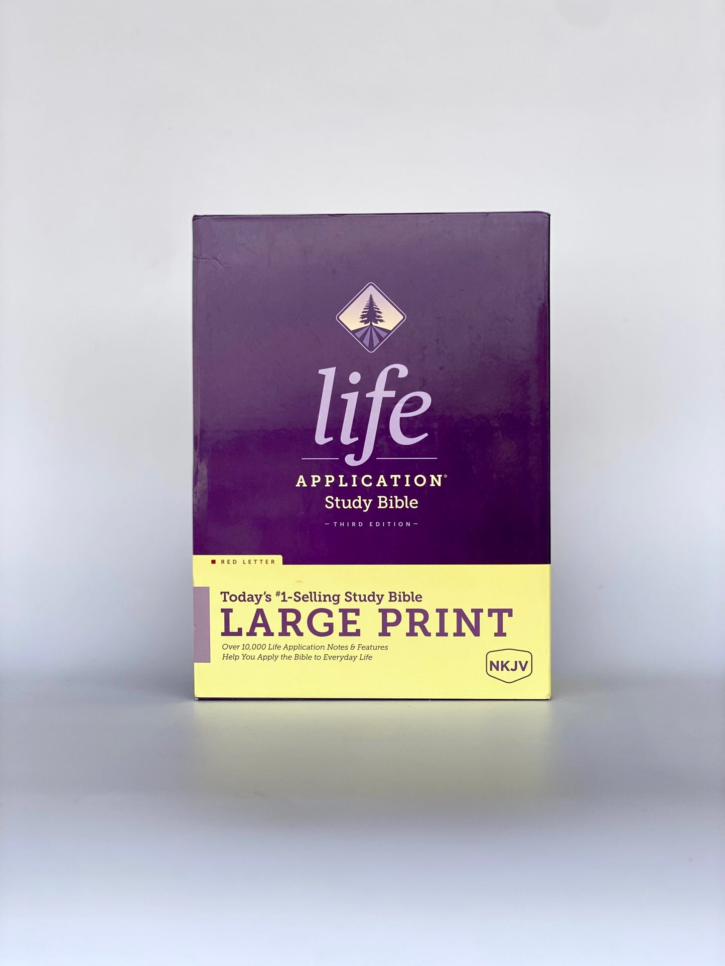NKJV Life Application Study Bible, Third Edition, Large Print (Hardcover, Red Letter) PURPLE Colour