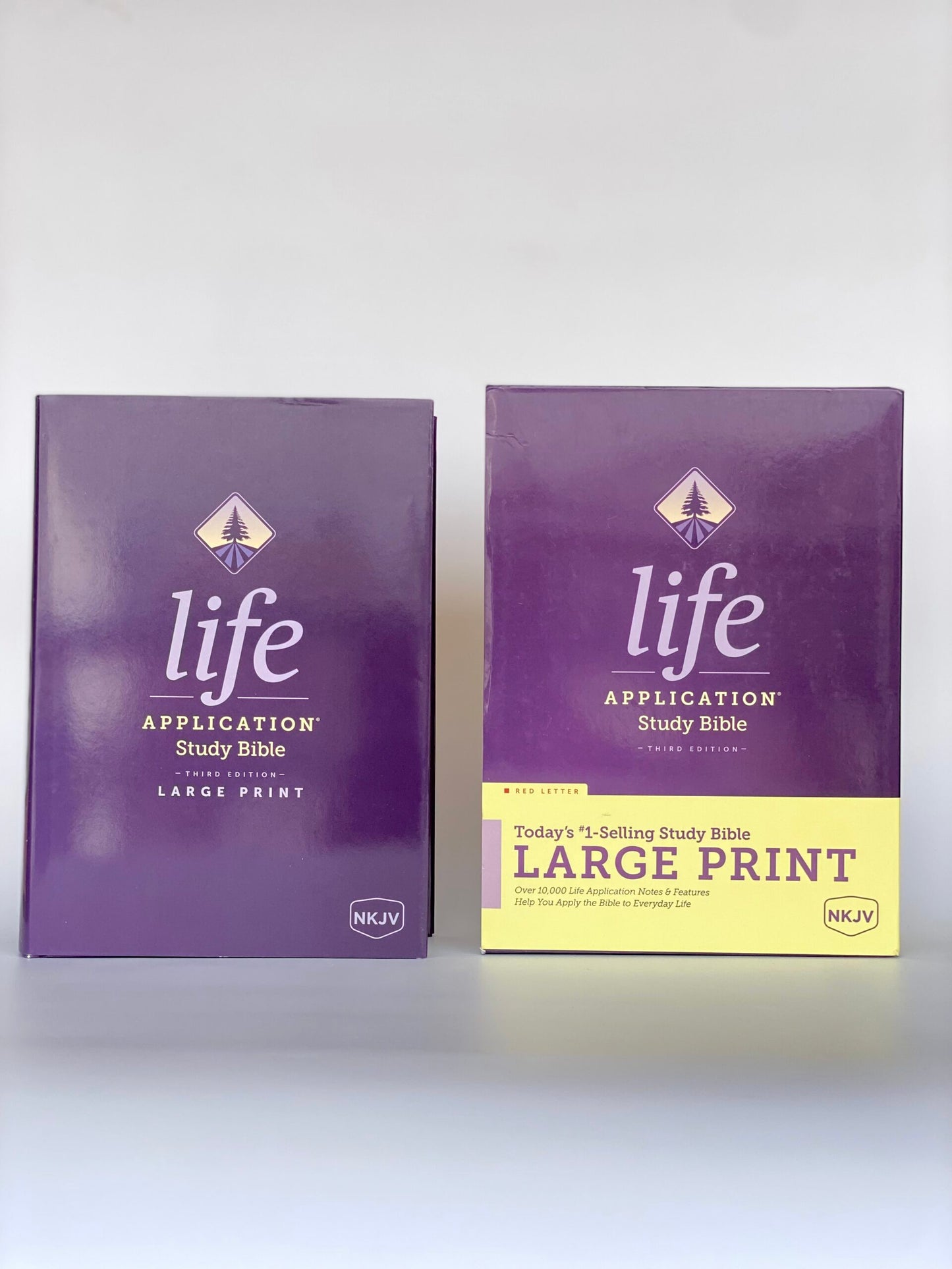 NKJV Life Application Study Bible, Third Edition, Large Print (Hardcover, Red Letter) PURPLE Colour