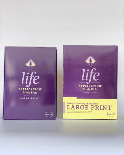 NKJV Life Application Study Bible, Third Edition, Large Print (Hardcover, Red Letter) PURPLE Colour