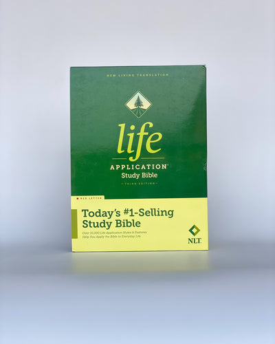 NLT Life Application Study Bible, Third Edition (Red Letter, Hardcover)  GREEN Colour