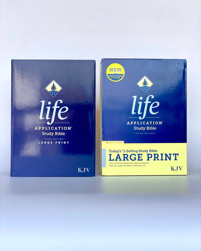 KJV Life Application Study Bible, Third Edition, Large Print (Hardcover, Red Letter) BLUE Color