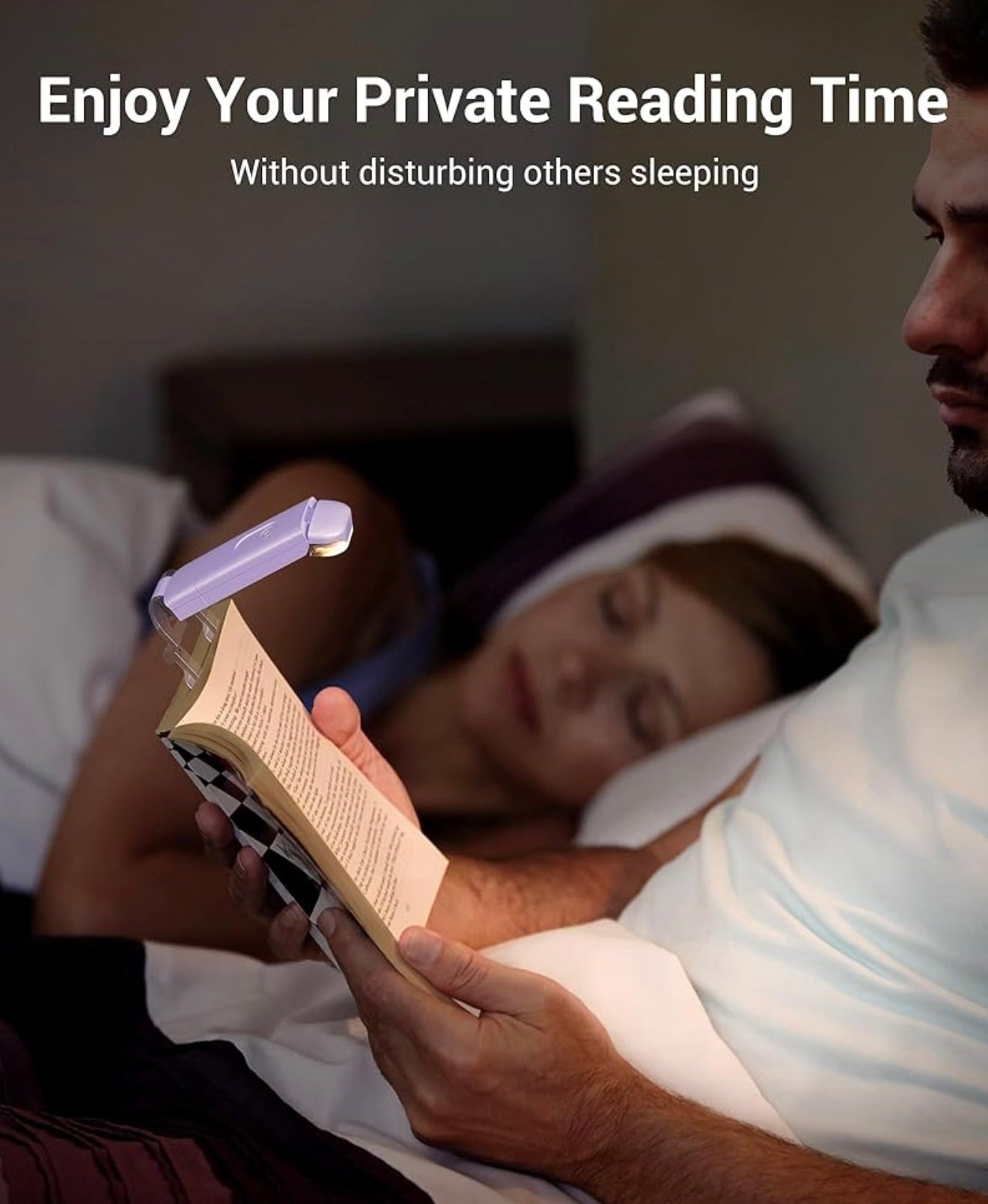 PocketLit | USB Rechargeable Clip On LED Book Light for Reading in Bed | Eye Care Night Reading Light for Book Lovers, Students & Travel