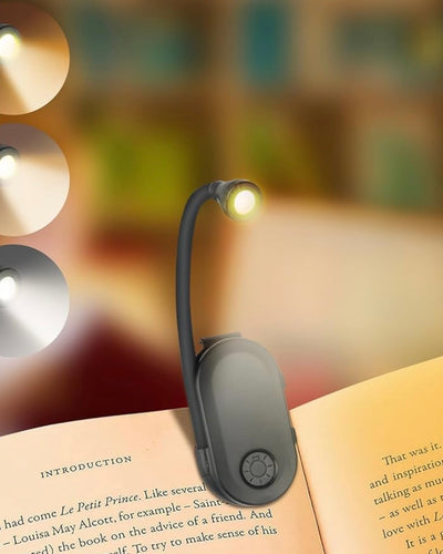 LumiClip | USB Rechargeable Clip On LED Reading Light for Reading in Bed | Eye Care Night Book Light for Book Lovers, Students & Travel