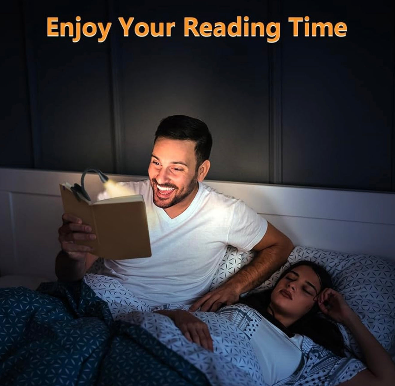 LumiClip | USB Rechargeable Clip On LED Reading Light for Reading in Bed | Eye Care Night Book Light for Book Lovers, Students & Travel