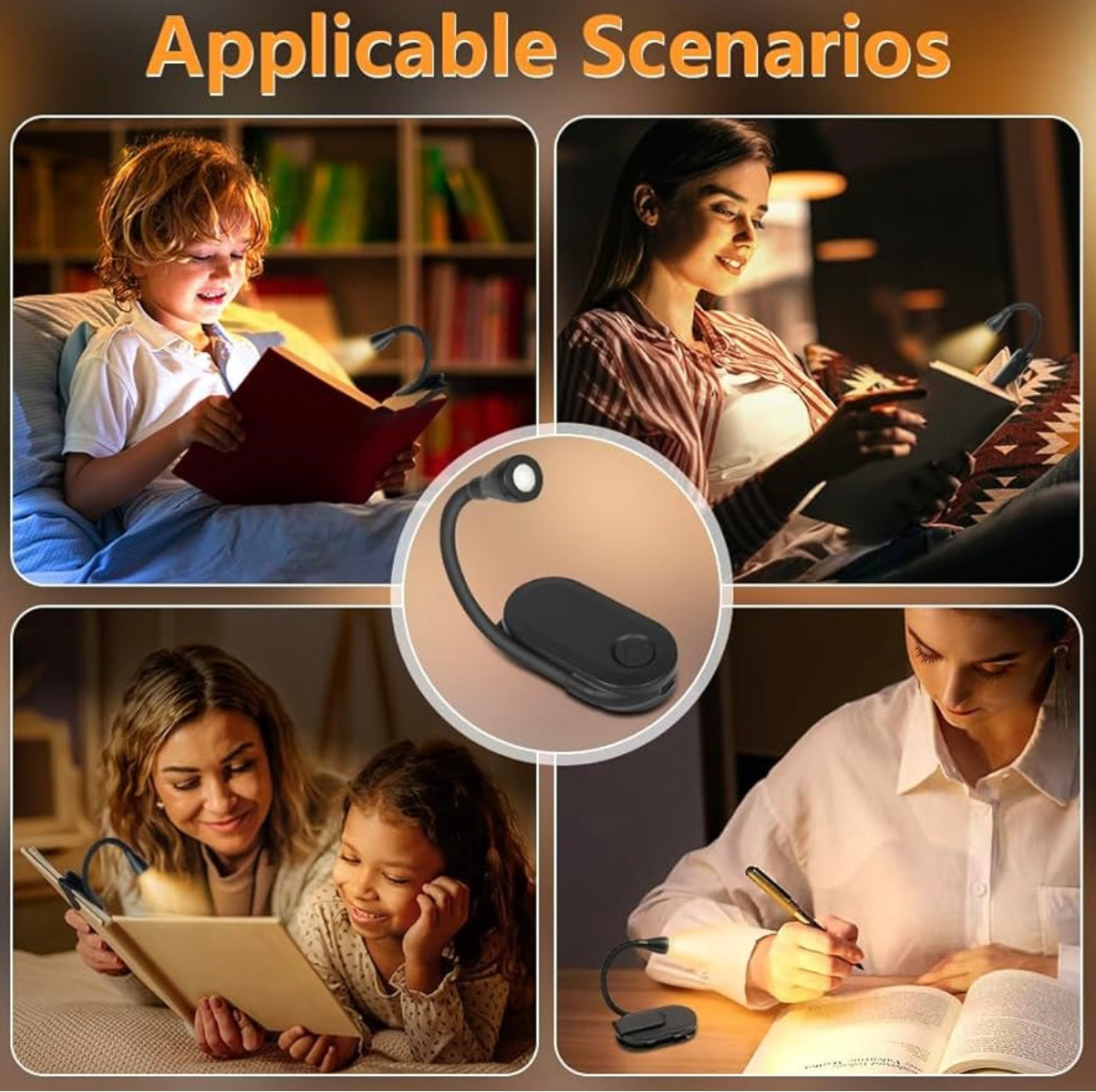 LumiClip | USB Rechargeable Clip On LED Reading Light for Reading in Bed | Eye Care Night Book Light for Book Lovers, Students & Travel