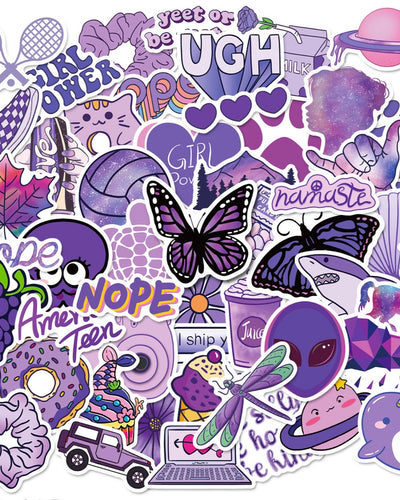 Purple Sticker Set (50+ pieces)