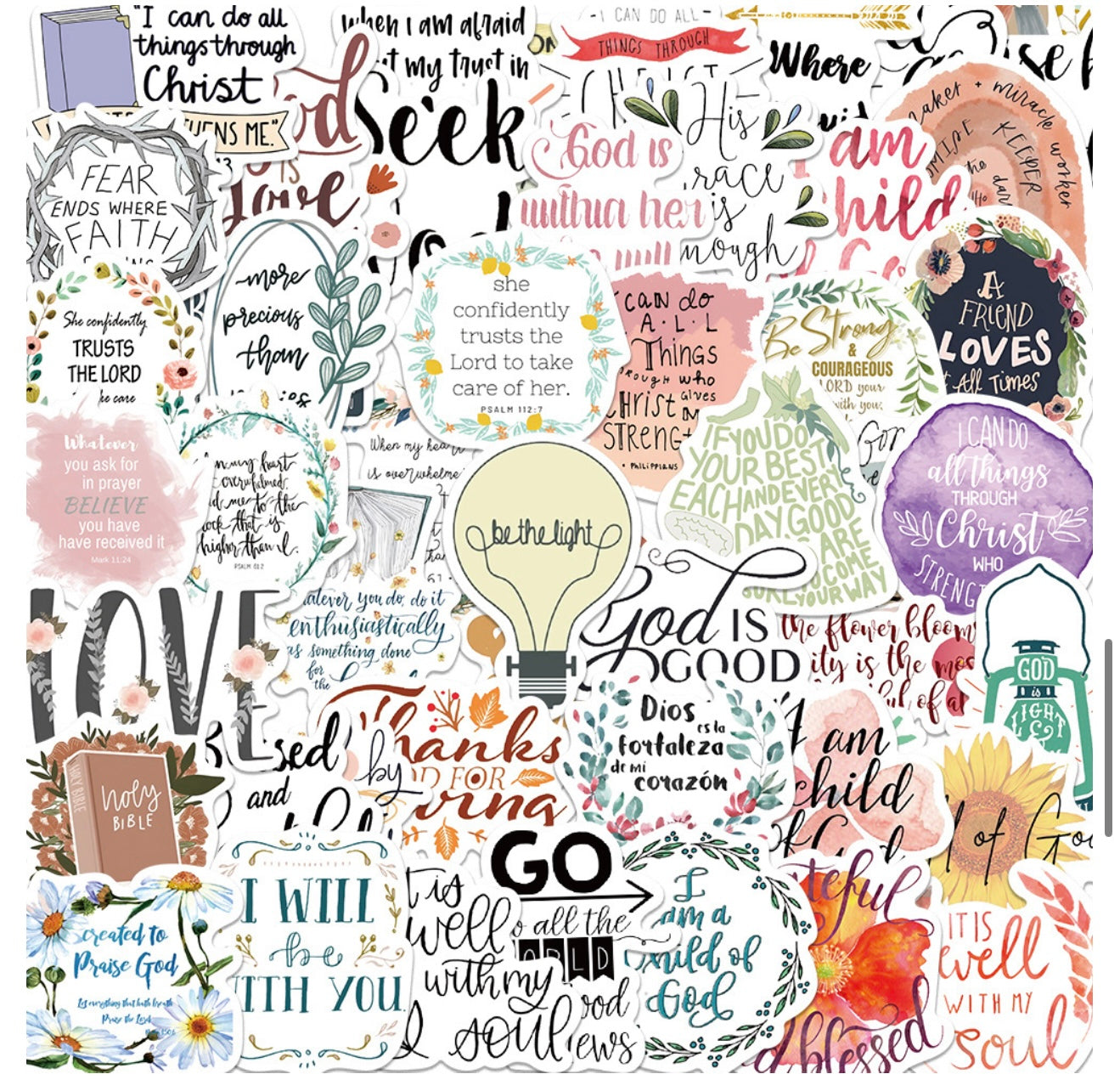Christian Sticker Set (50 Pcs) CODE 03