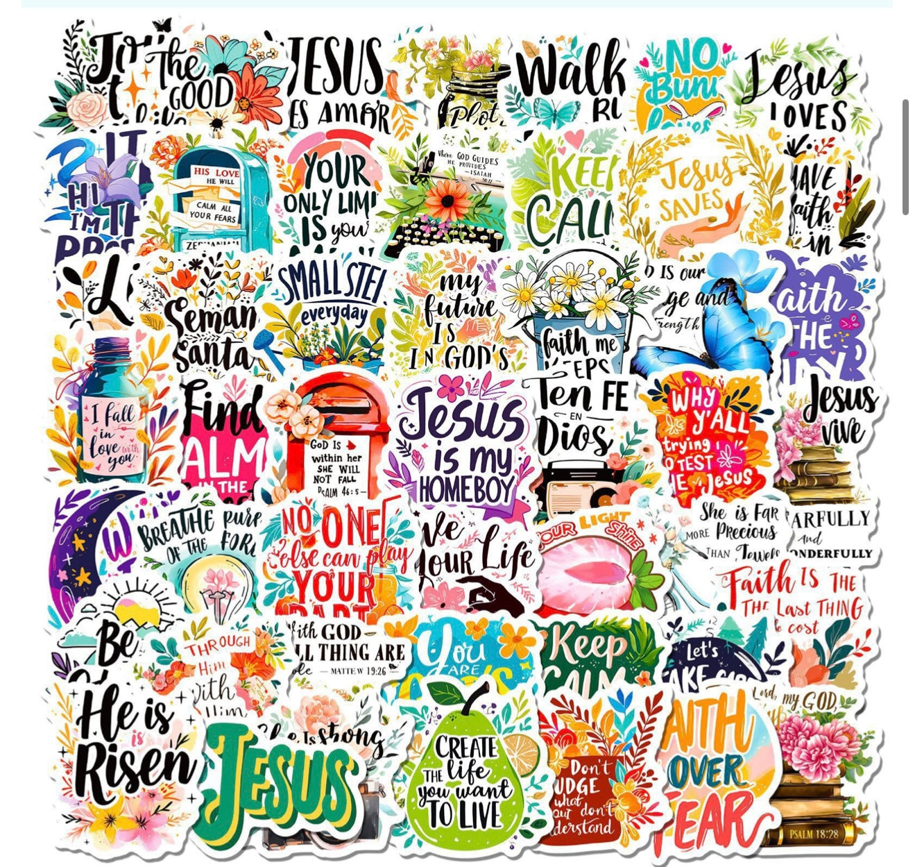 Christian Sticker Set (50 Pcs) CODE 02