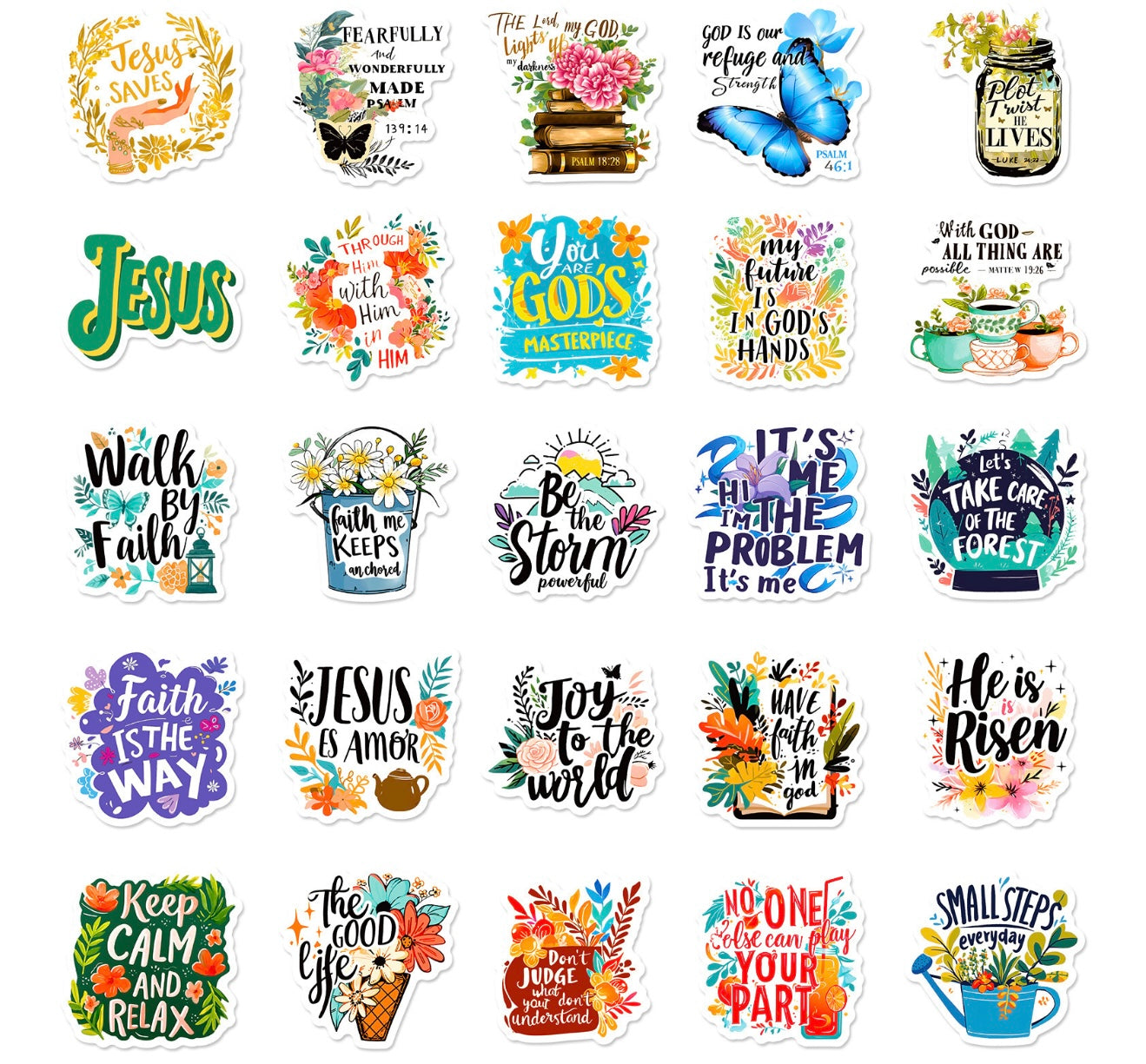 Christian Sticker Set (50 Pcs) CODE 02