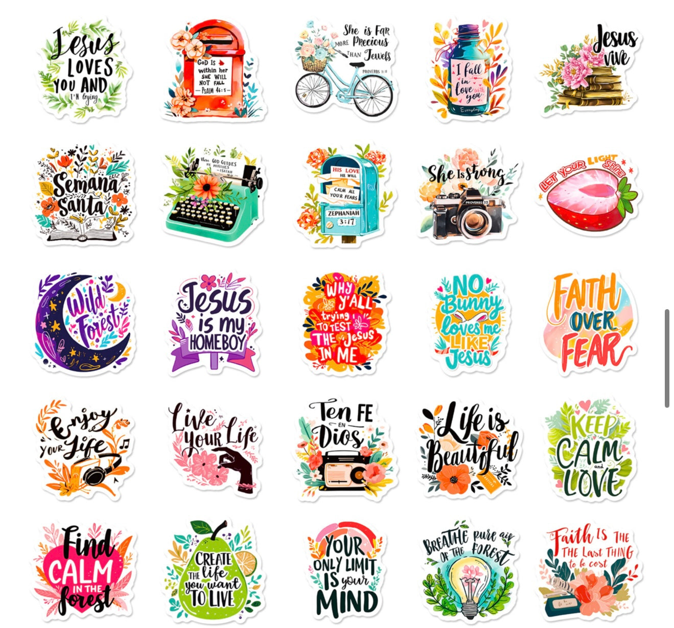Christian Sticker Set (50 Pcs) CODE 02