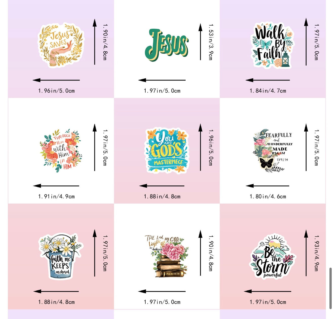 Christian Sticker Set (50 Pcs) CODE 02