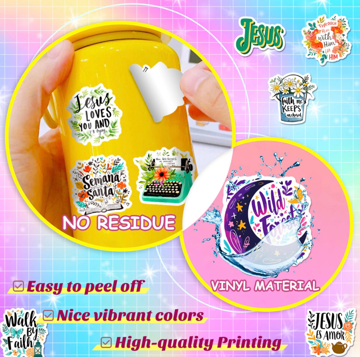 Christian Sticker Set (50 Pcs) CODE 02
