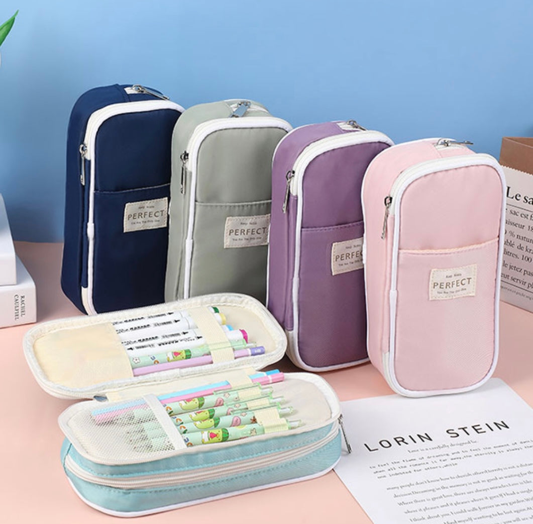 Bluma Stationery Bag Large Capacity Aesthetic Pen Bag | Minimalist Pencil Pouch for Office, School & Journaling