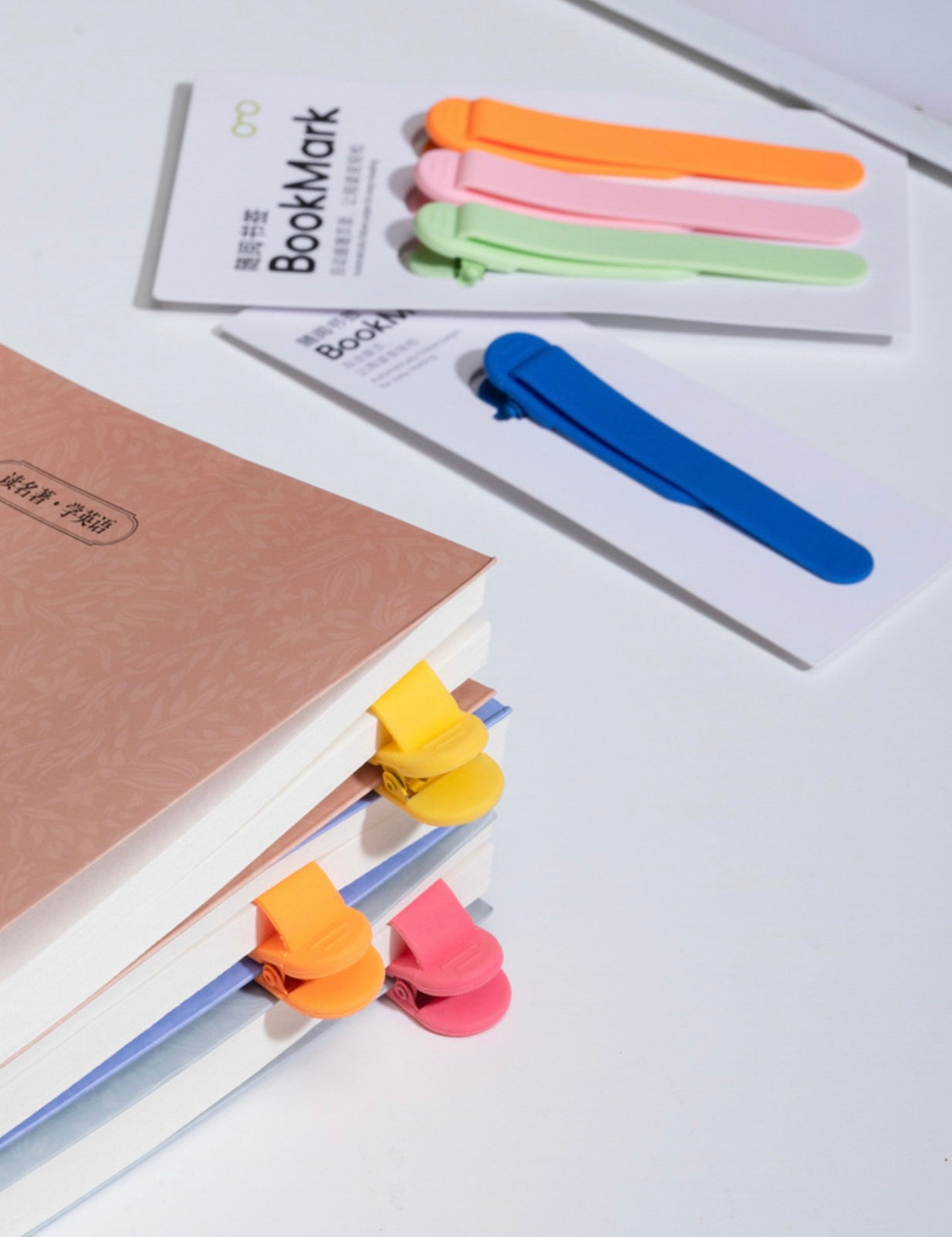 Silicone Bookmarks Set of 3 | Flexible Clip On Page Markers for Books | Skin Friendly Washable Reading Accessories for Book Lovers, Students & Kids