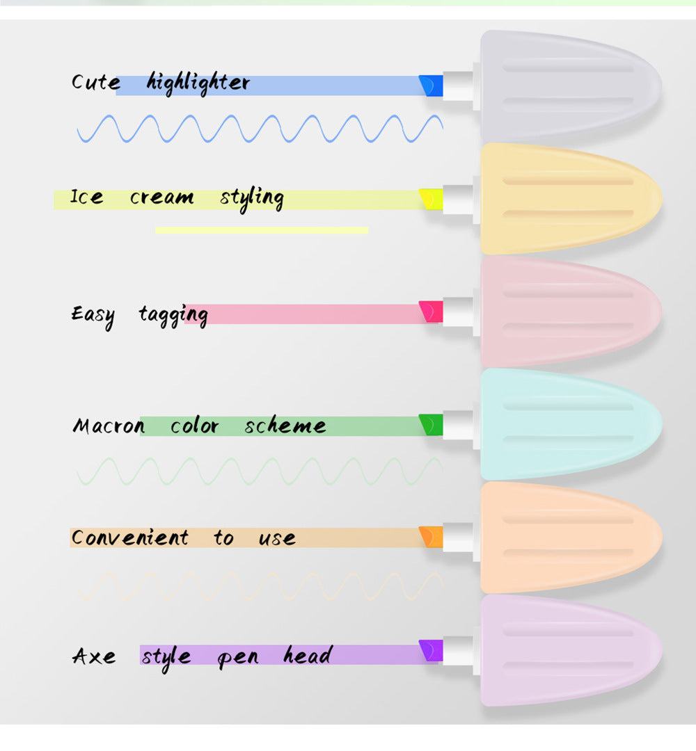 Ice Cream Highlighter Set of 6