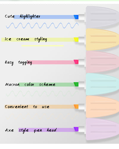 Ice Cream Highlighter Set of 6