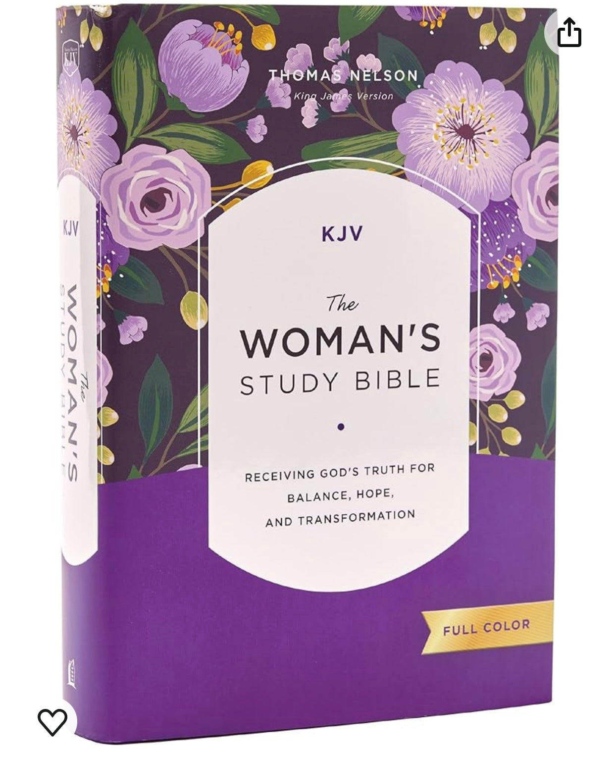KJV The Woman's Study Bible: Receiving God's Truth for Balance, Hope, and Transformation (Red Letter, Full-Color Edition, Comfort Print)