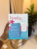 Inspire Bible for Girls NLT  (Hardcover LeatherLike, Metallic Blue): Journaling and Coloring Bible for Kids  Over 500 Scripture Illustrations to Color