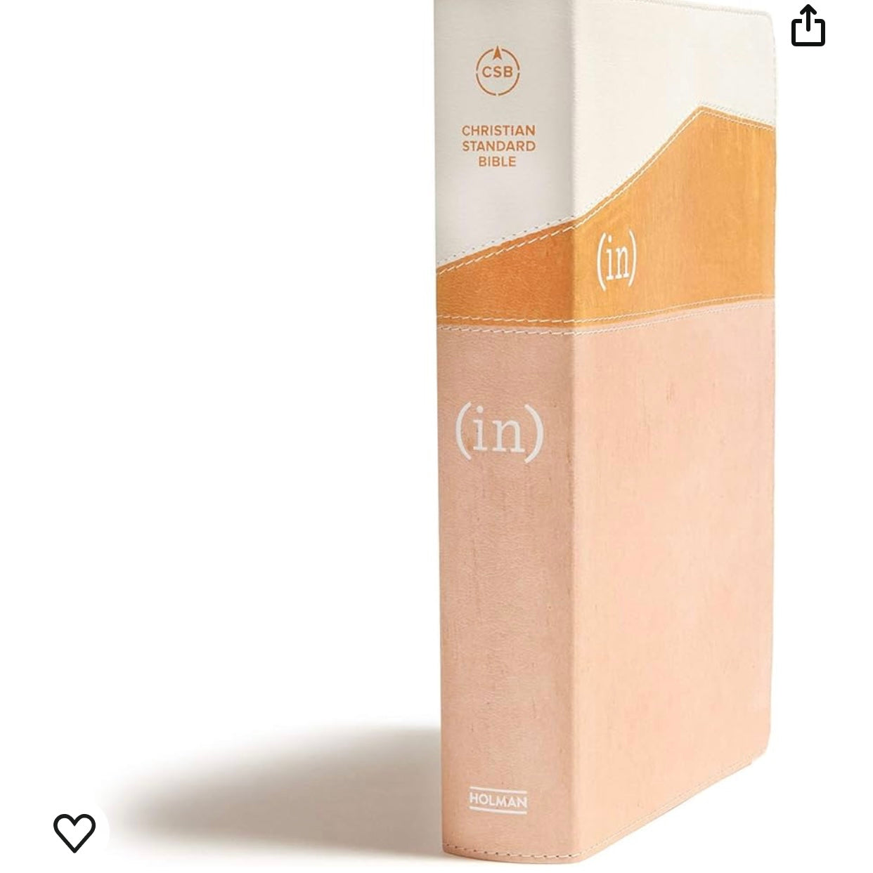 CSB (in)courage Devotional Bible Desert/Mustard/Alabaster LeatherTouch, Indexed, Black Letter, Full-Color Design, Devotionals, Journaling Space,
