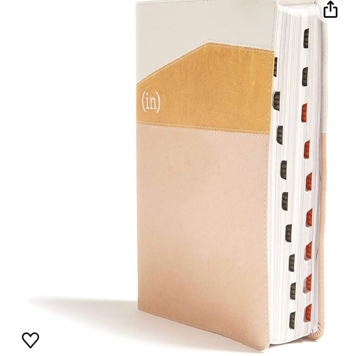 CSB (in)courage Devotional Bible Desert/Mustard/Alabaster LeatherTouch, Indexed, Black Letter, Full-Color Design, Devotionals, Journaling Space,