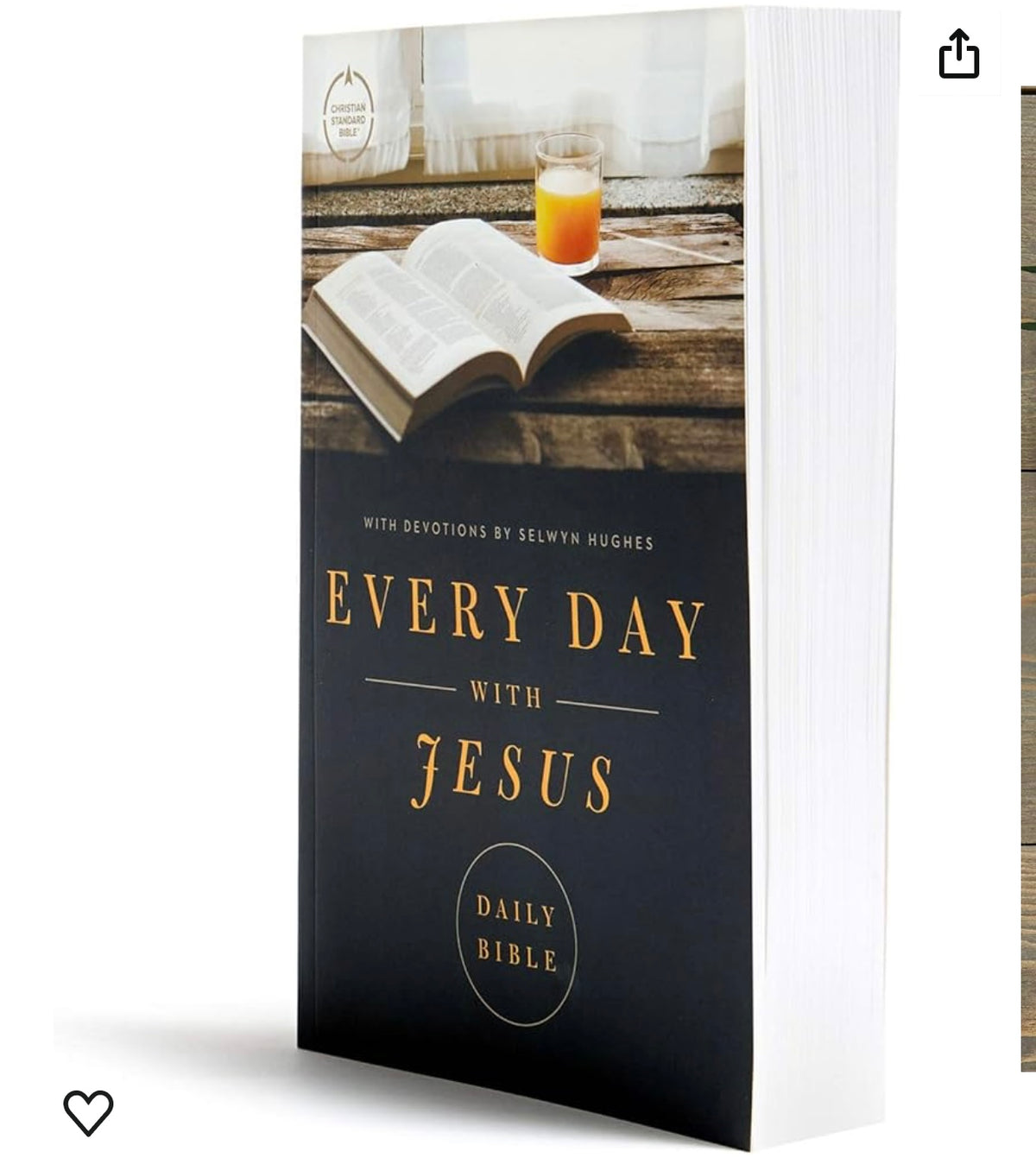 CSB Every Day with Jesus Daily Bible, Sage LeatherTouch, Black Letter, Reading Plan, One Year, Devotionals, Easy-to-Read Bible Serif Type