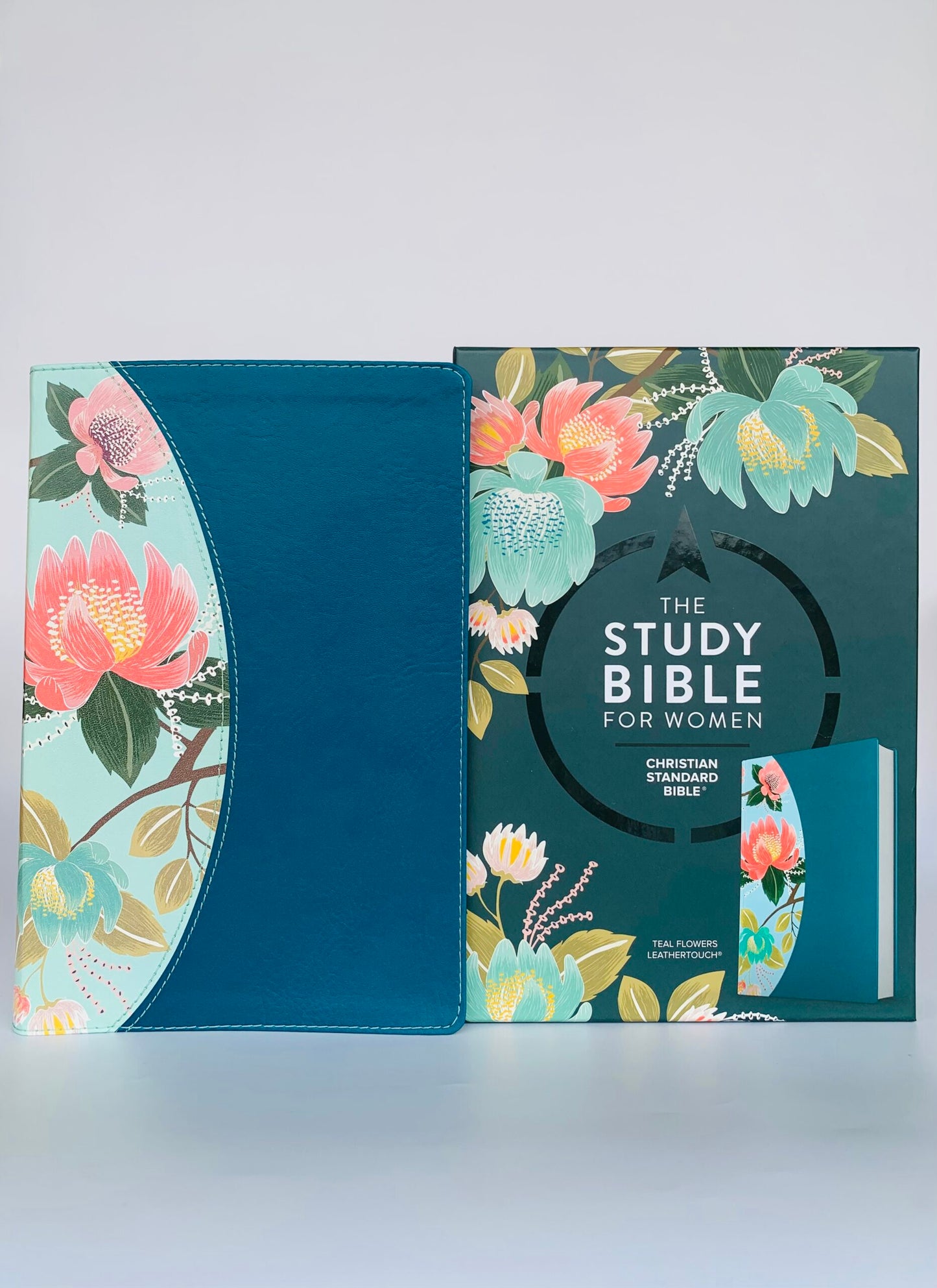 The CSB Study Bible For Women, Teal Flowers LeatherTouch: Faithful and True