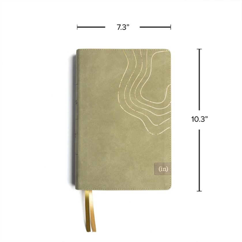 CSB (in)courage Devotional Bible, Sage LeatherTouch - INCOURAGE