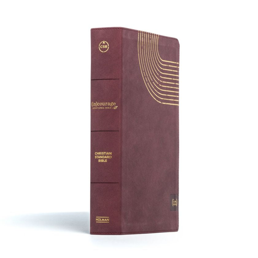 CSB (in)courage Devotional Bible, Bordeaux LeatherTouch - INCOURAGE