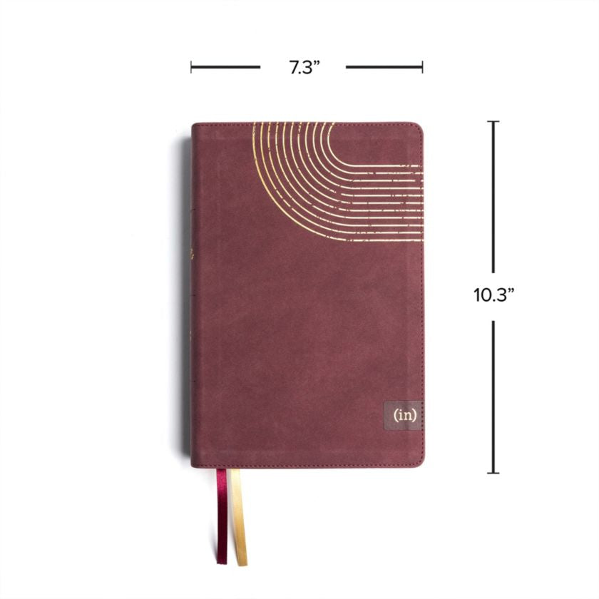CSB (in)courage Devotional Bible, Bordeaux LeatherTouch - INCOURAGE