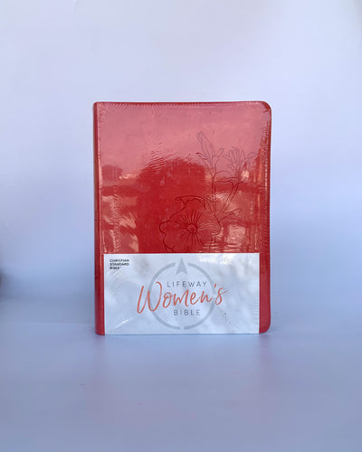CSB Lifeway Women's Bible, Coral LeatherTouch
