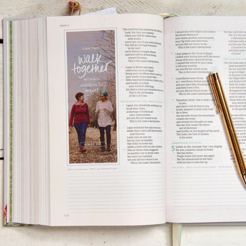 CSB (in)courage Devotional Bible, Gray Hardcover - INCOURAGE