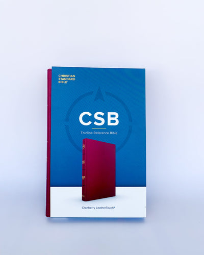CSB Thinline Reference Bible, Cranberry LeatherTouch, Red Letter, Presentation Page, Cross-References, Full-Color Maps, Easy-to-Read Bible Serif Type
