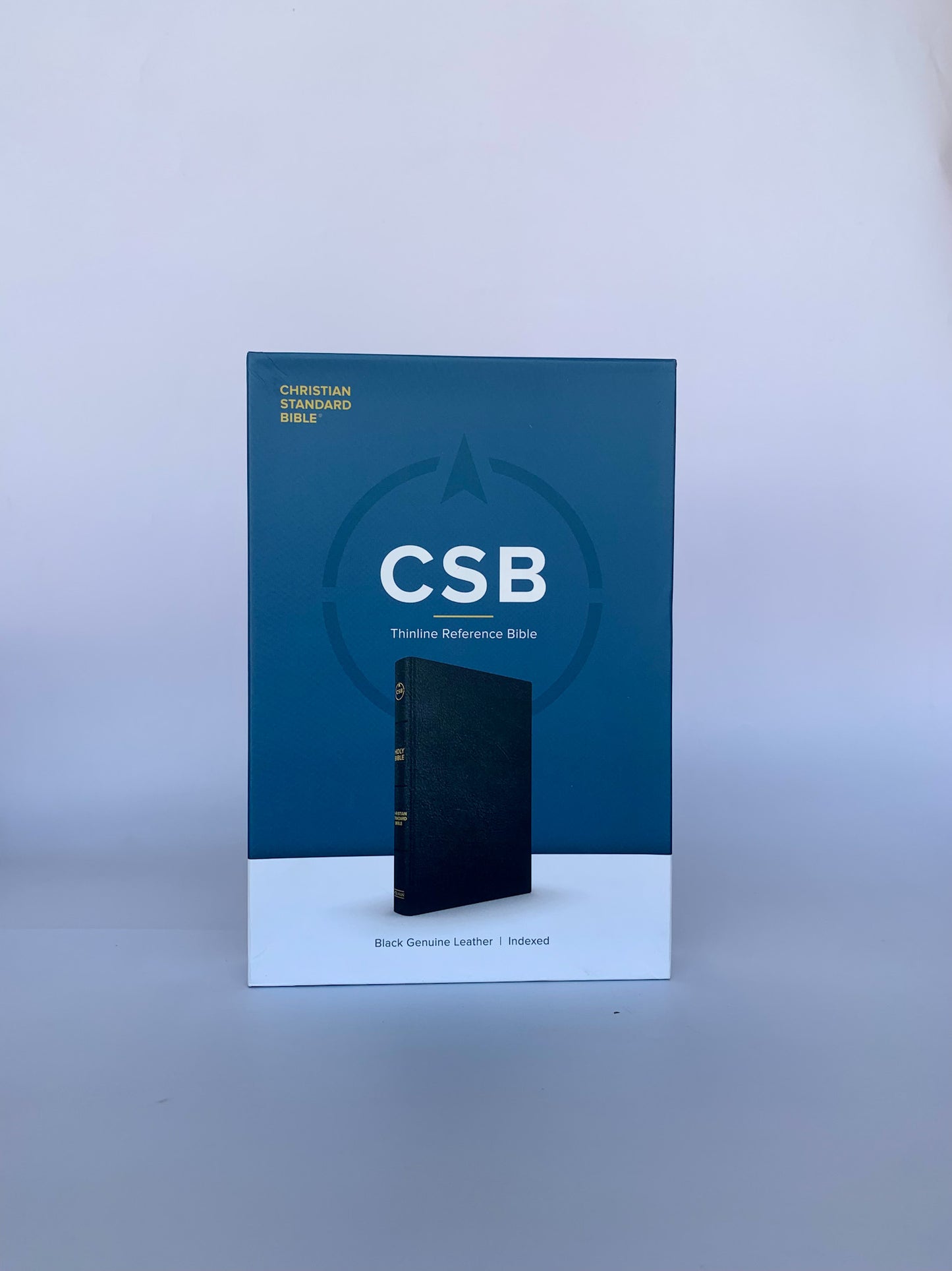 CSB Thinline Reference Bible, Black Genuine Leather, Indexed, Red Letter, Presentation Page, Cross-References, Full-Color Maps, Easy-to-Read Bible Ser