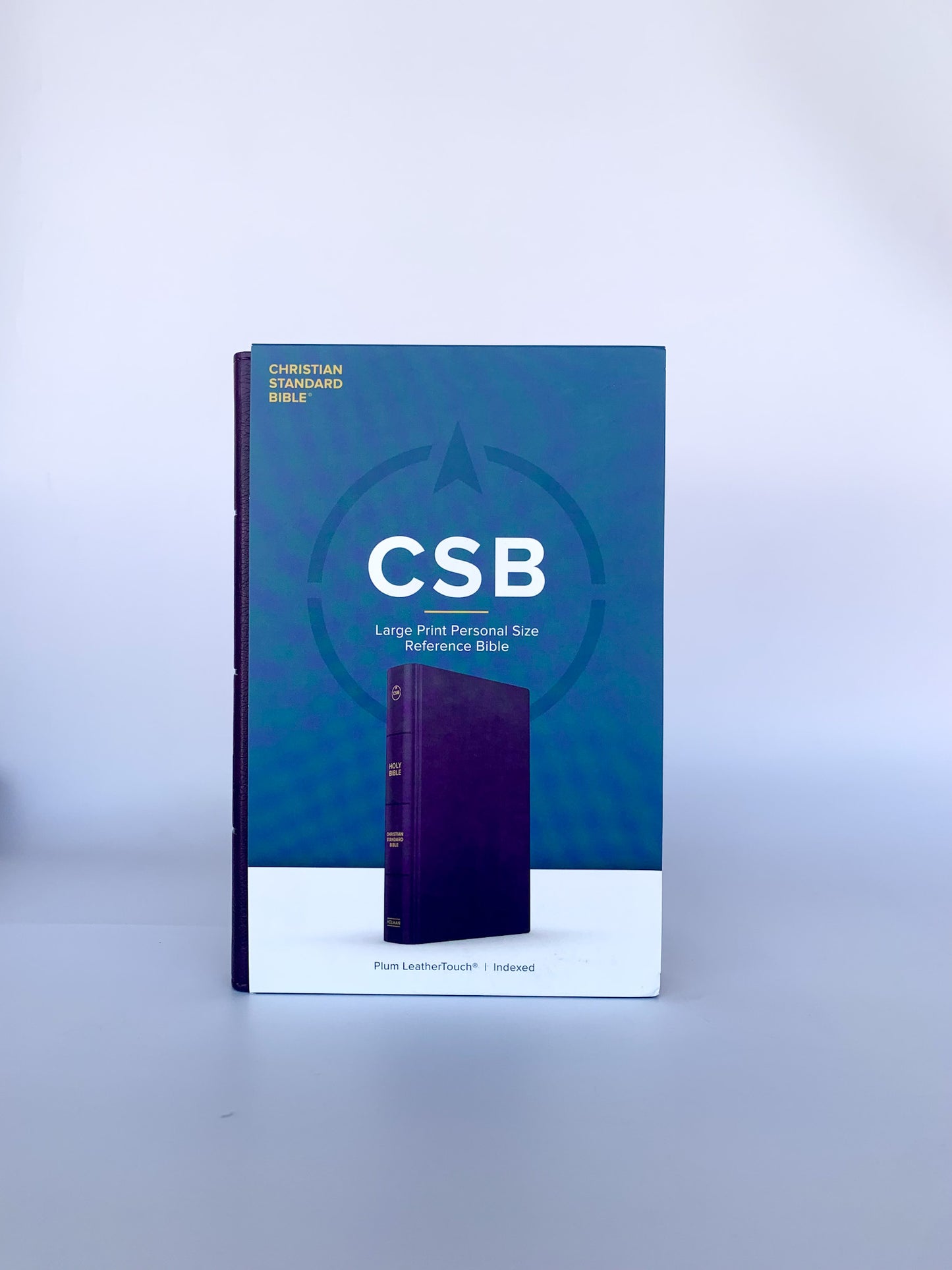 CSB Large Print Personal Size Reference Bible, Purple LeatherTouch, Indexed, Red Letter.