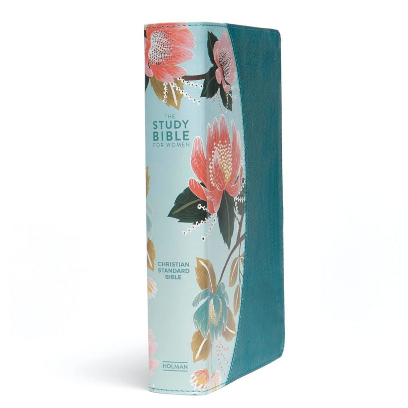 The CSB Study Bible For Women, Teal Flowers LeatherTouch: Faithful and True