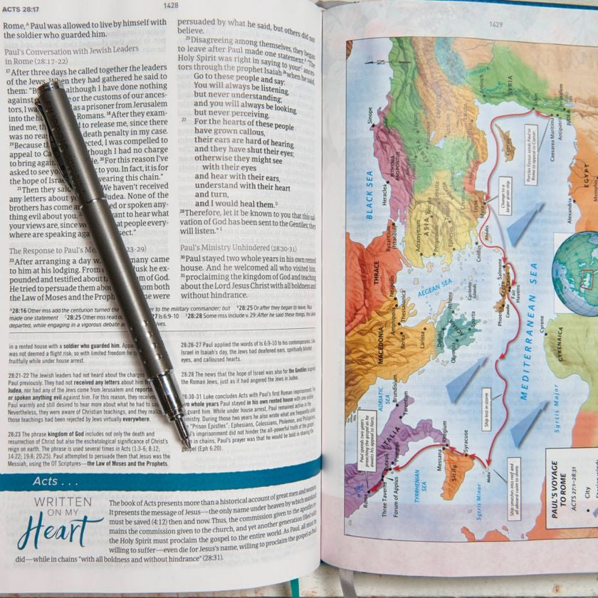 The CSB Study Bible For Women, Teal Flowers LeatherTouch: Faithful and True