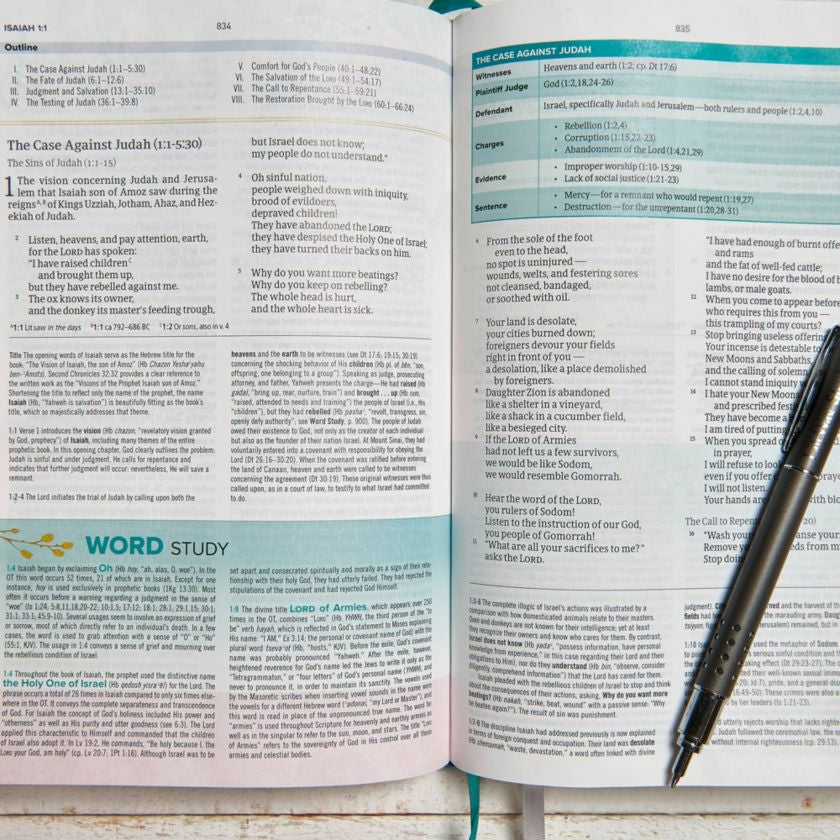 The CSB Study Bible For Women, Teal Flowers LeatherTouch: Faithful and True