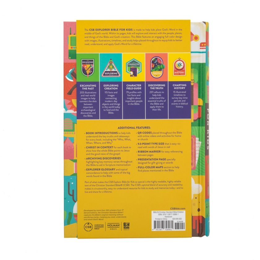 CSB Explorer Bible for Kids, Hardcover: Placing God's Word in the Middle of God's World