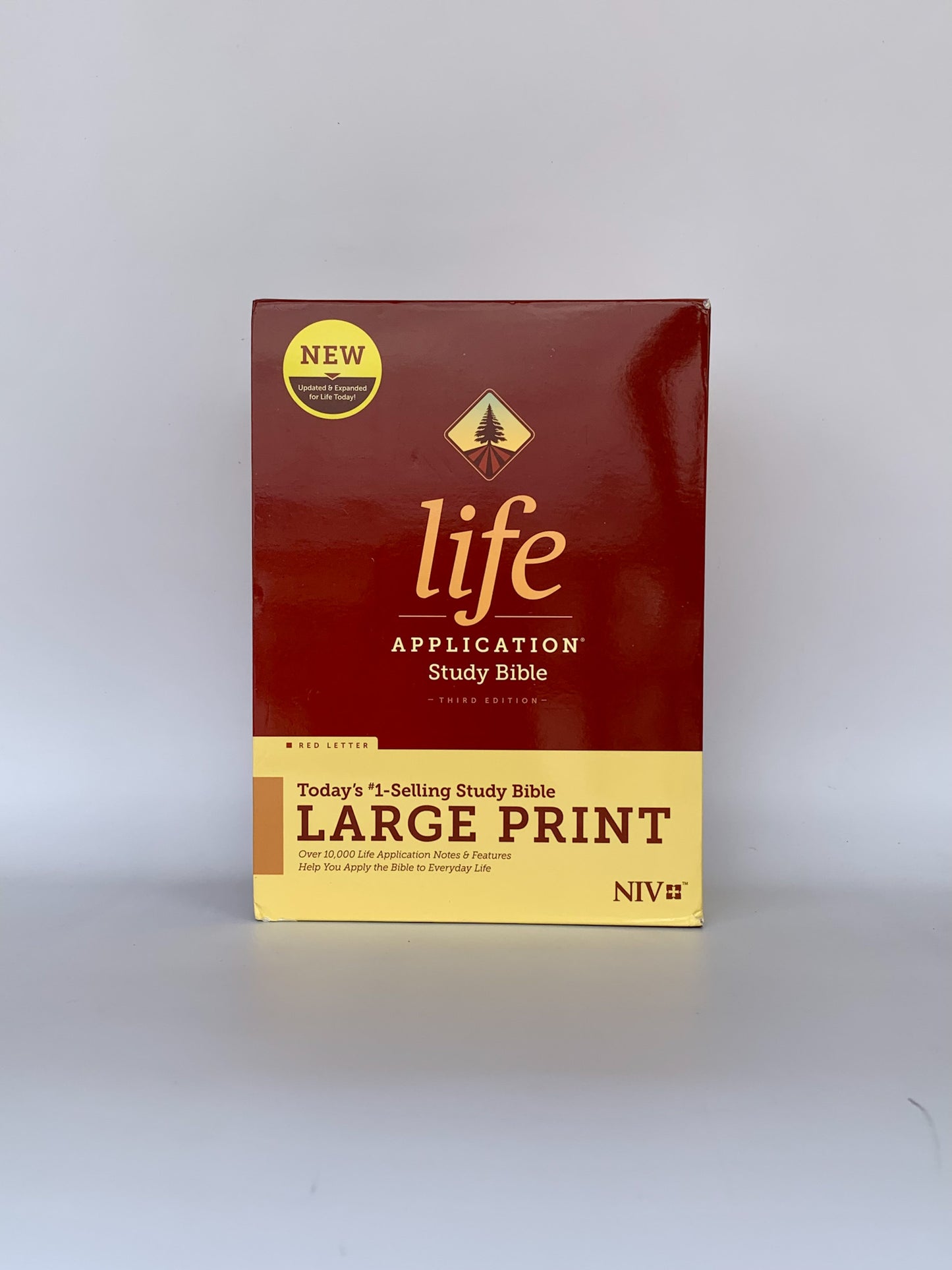 NIV Life Application Study Bible, Third Edition, Large Print (Hardcover, Red Letter, RED Color)