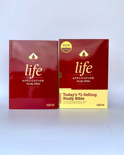 NIV Life Application Study Bible, Third Edition (Red Letter, Hardcover, RED Color)