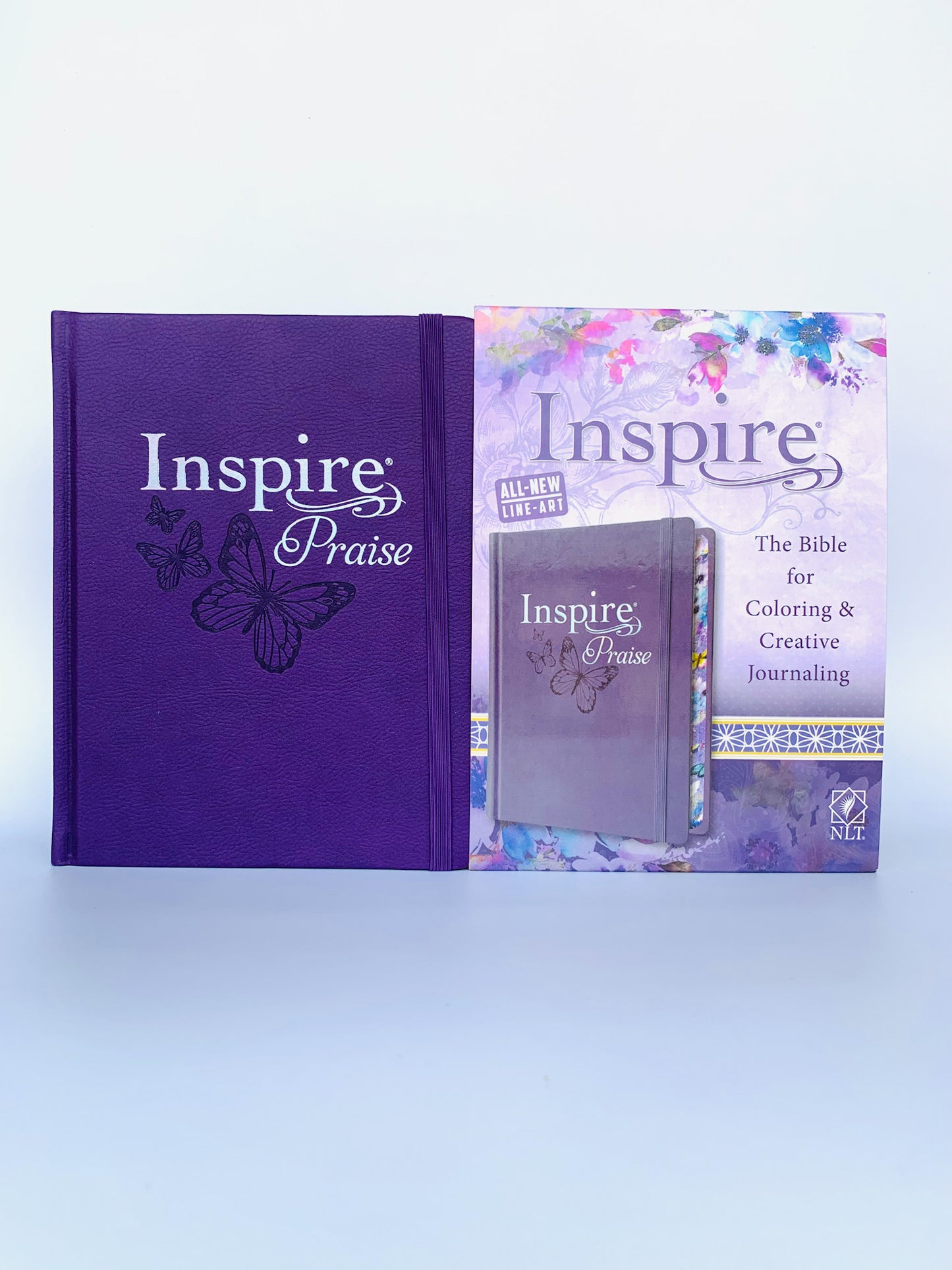 Inspire PRAISE Bible NLT  ( Hardcover, Purple): Inspire Coloring Bible Nearly 500 Illustrations to Color, Creative Journaling Bible Space